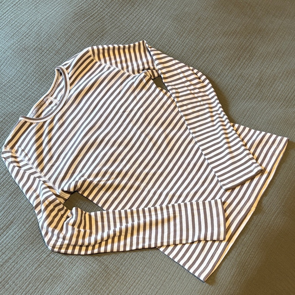 Everlane Luxe Ribbed Long Sleeve Crew